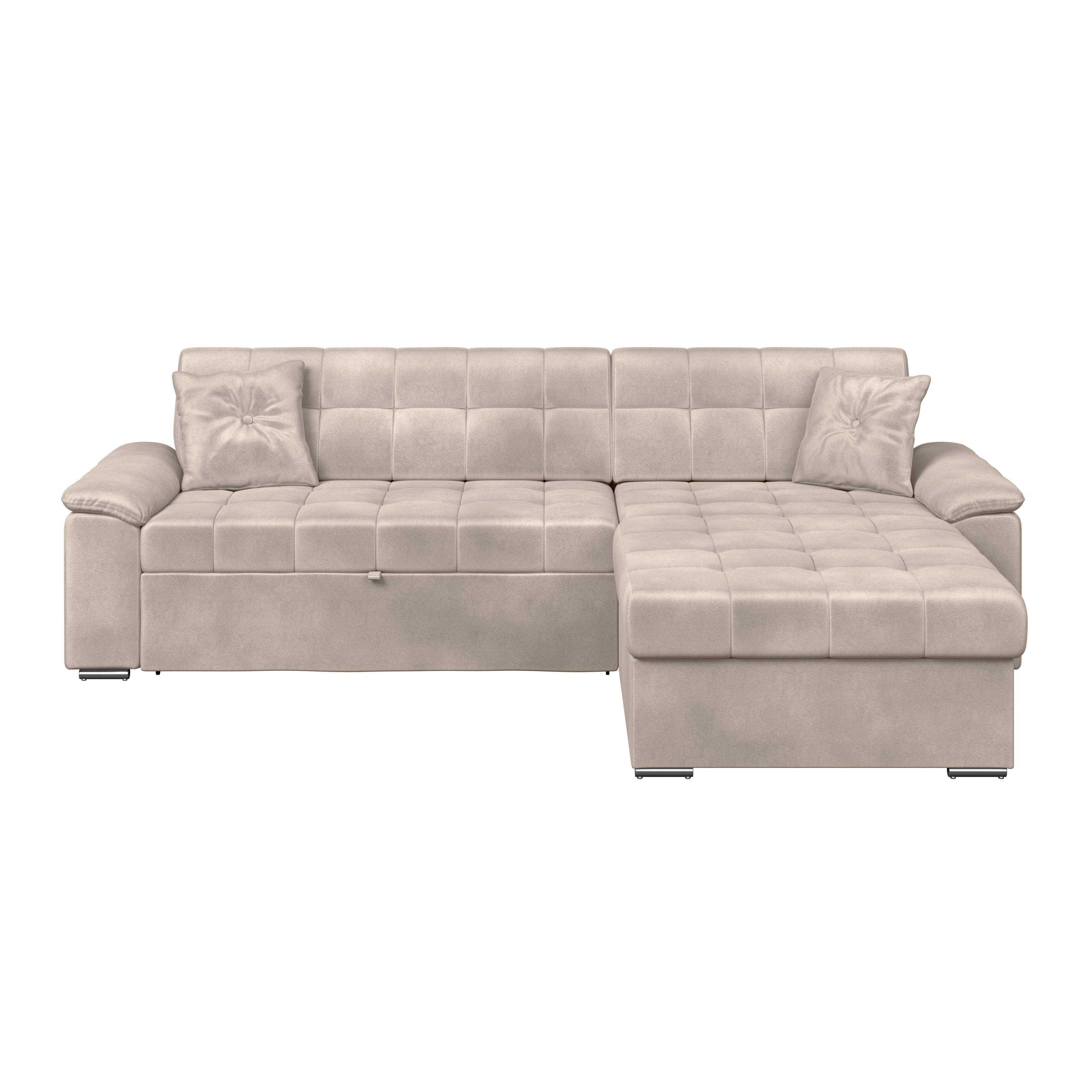 Kutna Garnitura Bali - bež, Trend, tekstil (257/167cm) - Modern Living