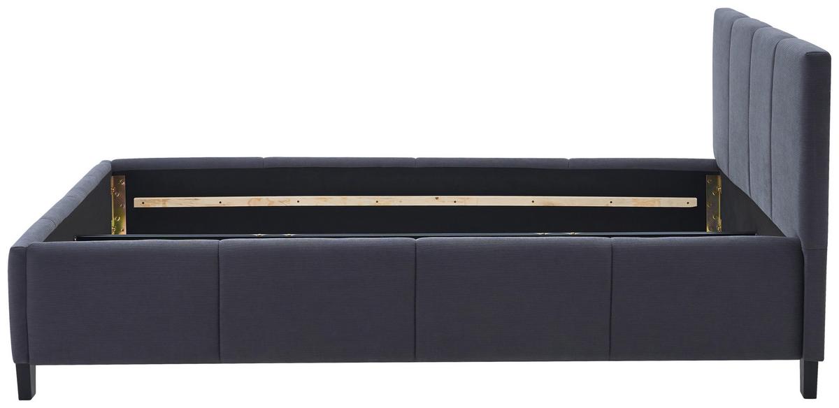 Polsterbett Crazy Dunkelgrau ca. 140x200cm - Dunkelgrau/Schwarz, MODERN, Holz/Kunststoff (140/200cm) - Based