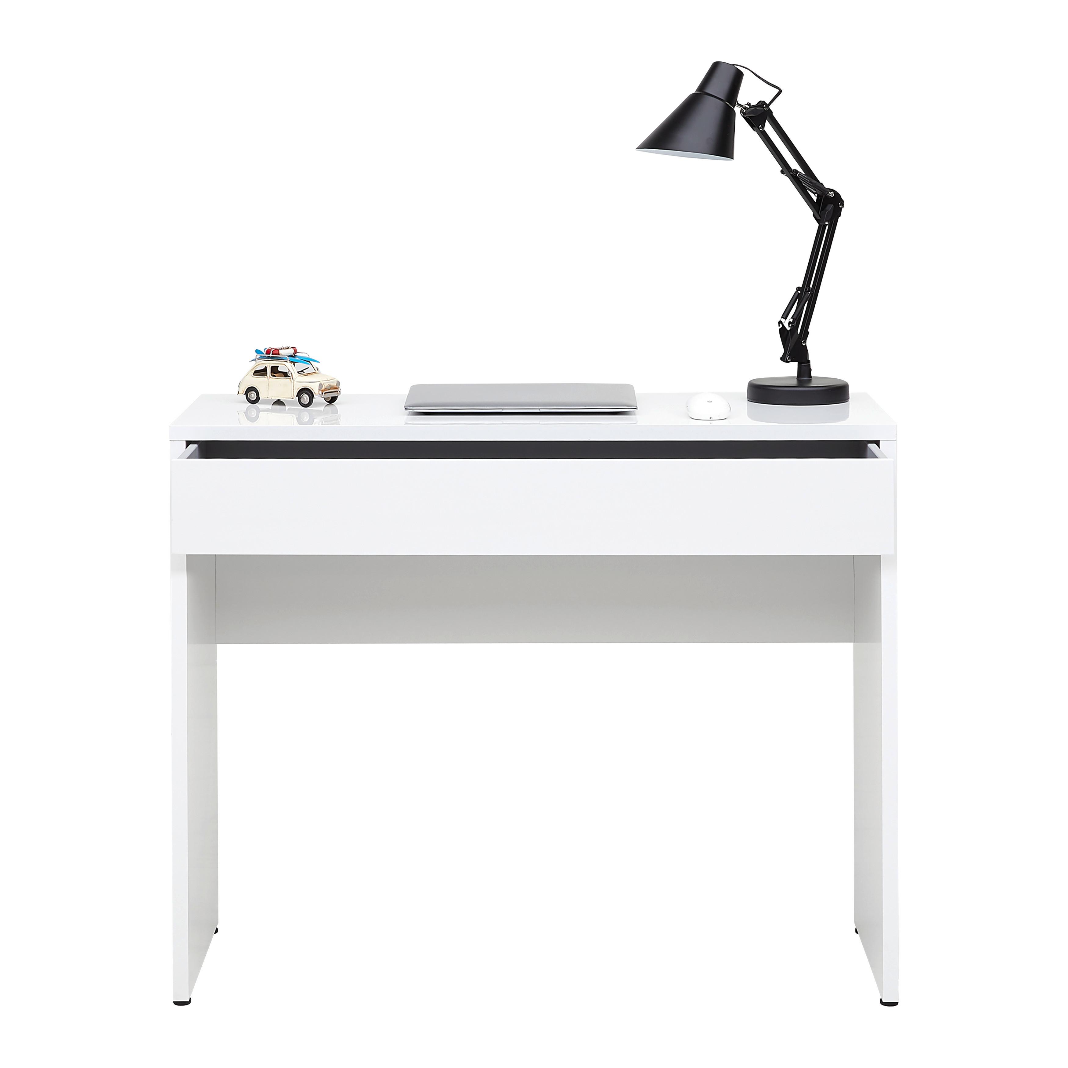 SKRIVBORD ESPRESSO - vit, Modern, trämaterial (100/81,4/40,5cm) - Mömax