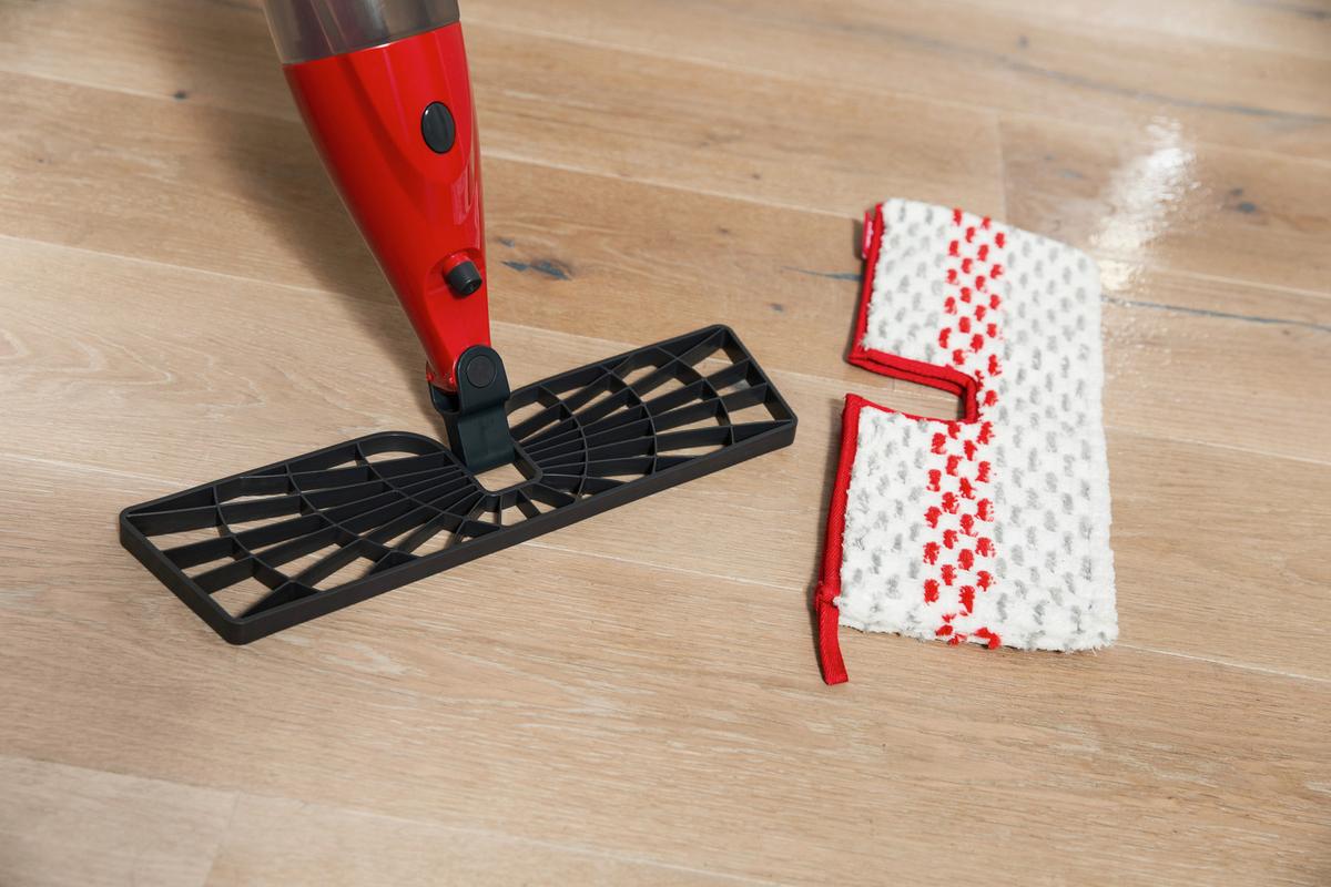 Bodenwischer Vileda 1,2 Spray Max Rot - Rot, Basics, Textil (138,5/31/12cm) - Vileda