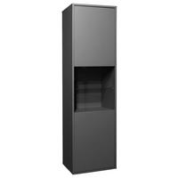 Vitrine in Anthrazit - Anthrazit, Modern (51/182/45cm) - Premium Living