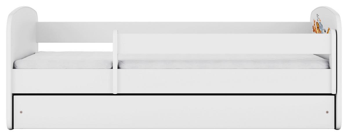 Otroška Postelja Babydreams, Bela, 80x160cm - bela/barve breze, Moderno, tekstil/leseni material (80/160cm) - MID.YOU