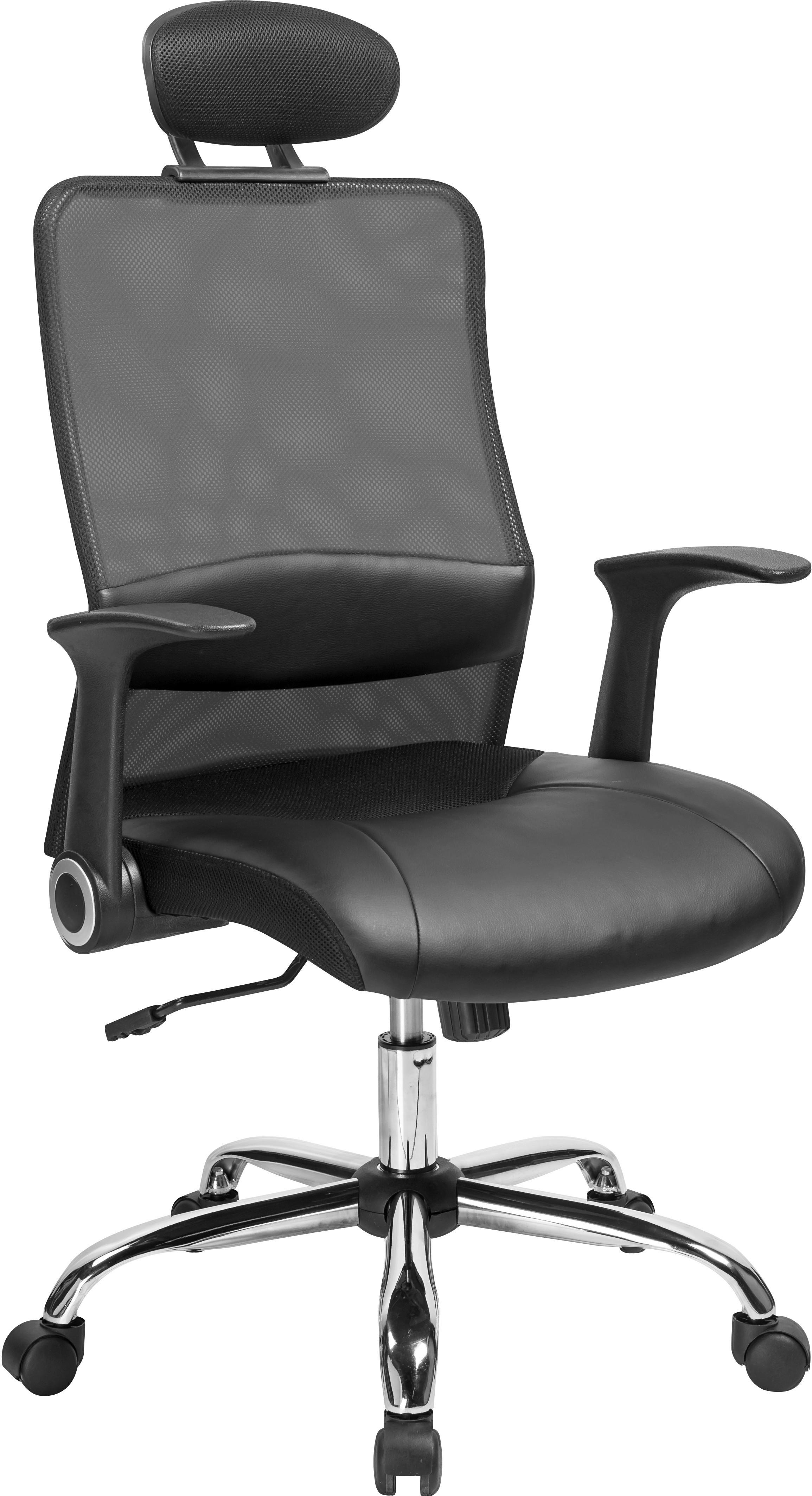 Chefsessel Geno in Schwarz - Schwarz, MODERN, Holz/Holzwerkstoff (63,5/112-120/63,5cm) - Mömax