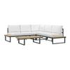 LOUNGEGRUPP ARIANNA - svart/cremefärgad, Modern, metall/textil (228cm) - Bessagi Garden