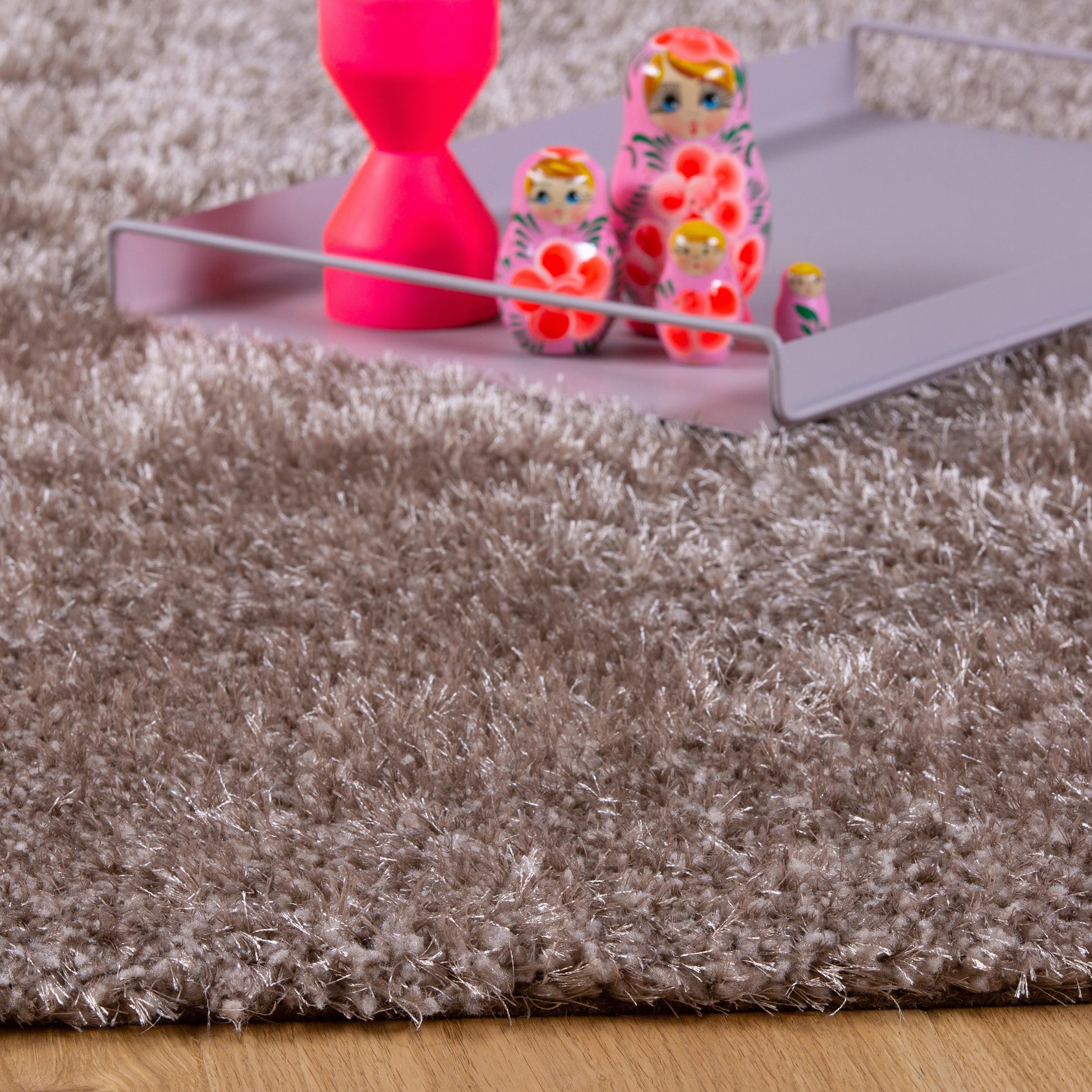 HOCHFLORTEPPICH MY EMILIA - Taupe, Konventionell, Textil (60/110cm) - Novel