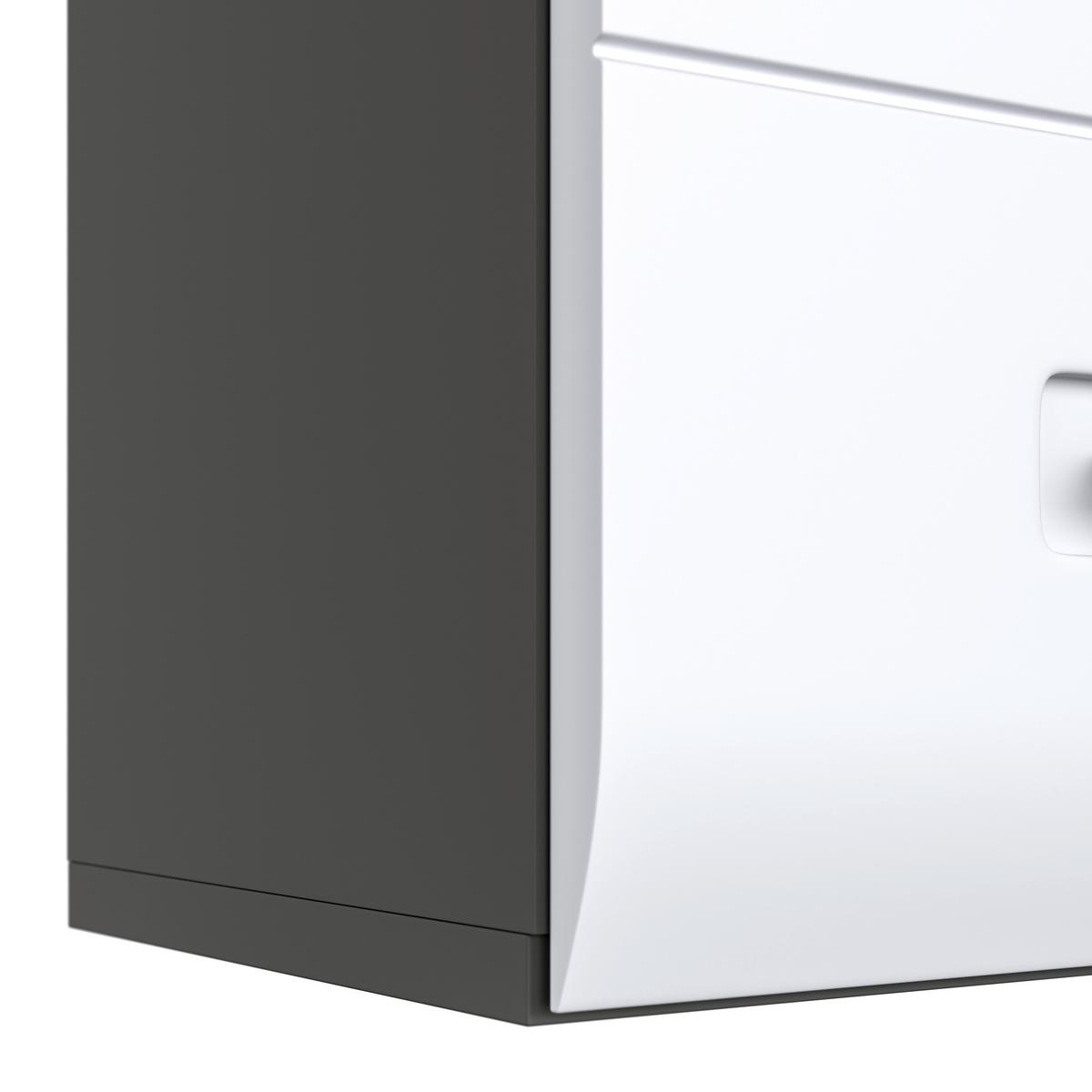 Viseći Element Pearl New - bijela/antracit, Konvencionalno, drvni materijal/plastika (40/70/22,6cm)