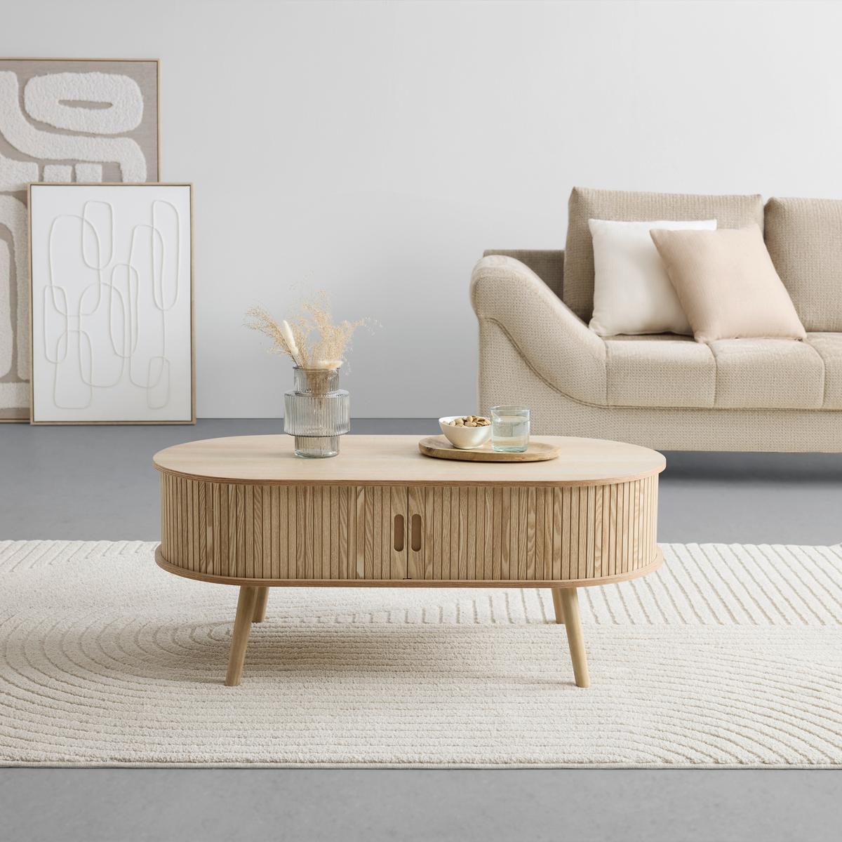 Măsuță de cafea SKANDY II - culoare natur, Konventionell, lemn/material pe bază de lemn (100/50/40cm) - Premium Living