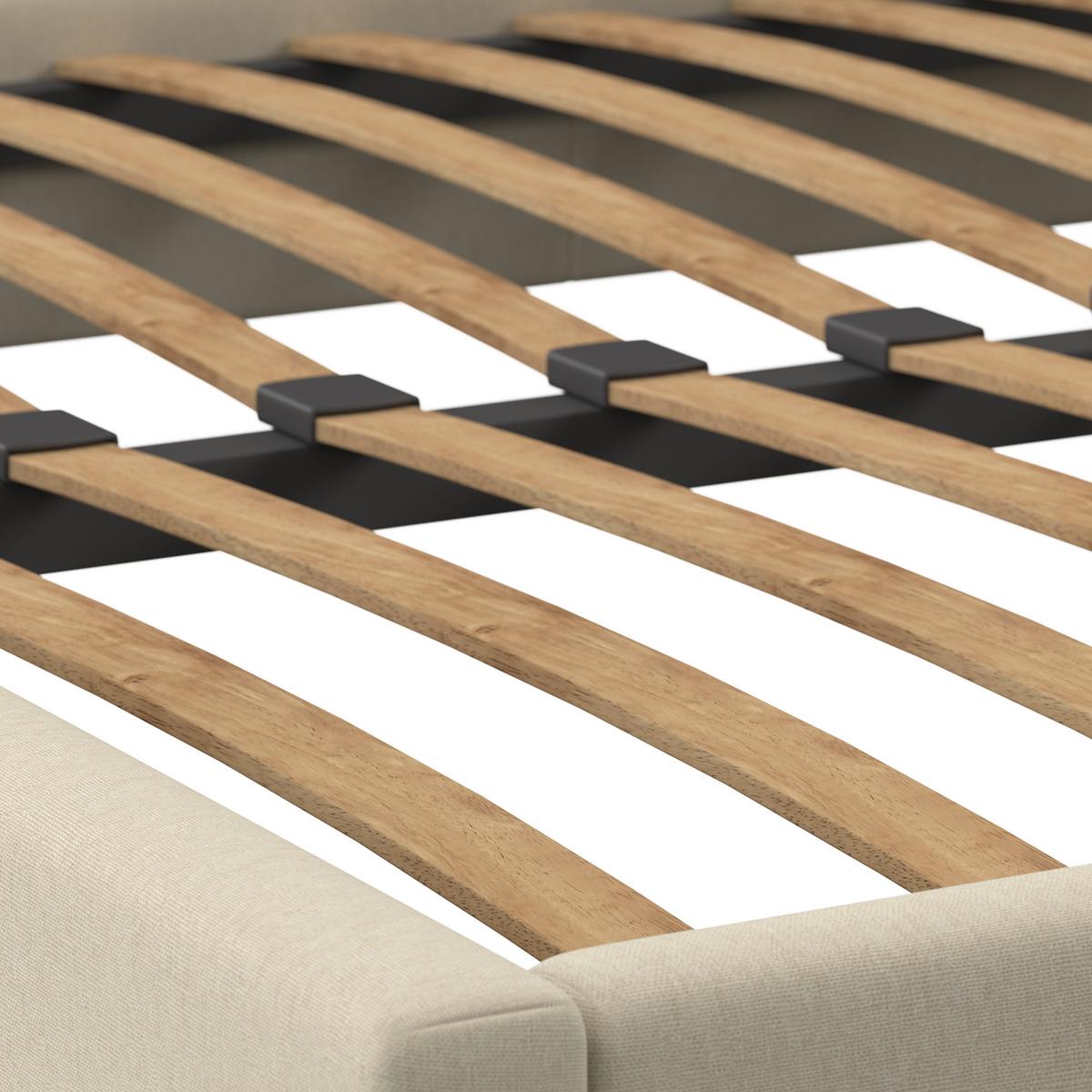 Polsterbett Frederico Creme ca. 180x200 cm - Creme/Schwarz, MODERN, Holzwerkstoff/Kunststoff (180/200cm) - Bessagi Home