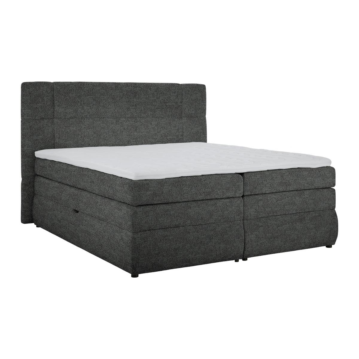 Boxspring Krevet Palace - boje grafita, Konvencionalno, tekstil/plastika (180/200cm) - Premium Living