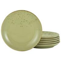 Set Desertnih Krožnikov Earth, 6-Delni - žajbljevo zelena, Trend, keramika (21cm) - Creatable