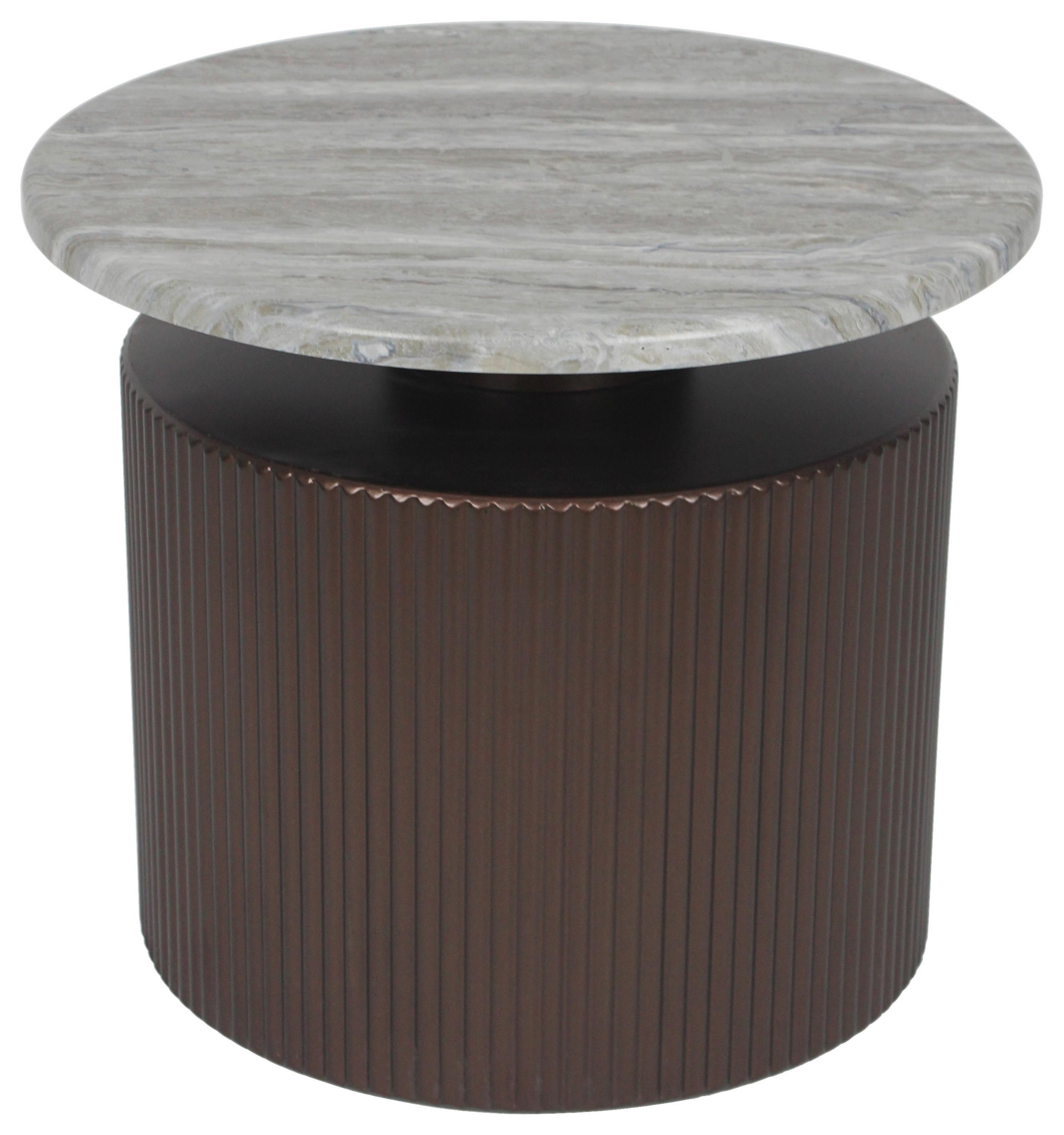 Stolić Solco - brončane boje/prirodne boje, Lifestyle, drvni materijal/metal (46/41cm) - Premium Living