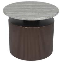 Stolić Solco - brončane boje/prirodne boje, Lifestyle, drvni materijal/metal (46/41cm) - Premium Living