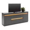MEDIABÄNK SAMU -EXKLUSIV- - antracit/ekfärgad, Modern, trämaterial/plast (180/74/40cm) - Mömax