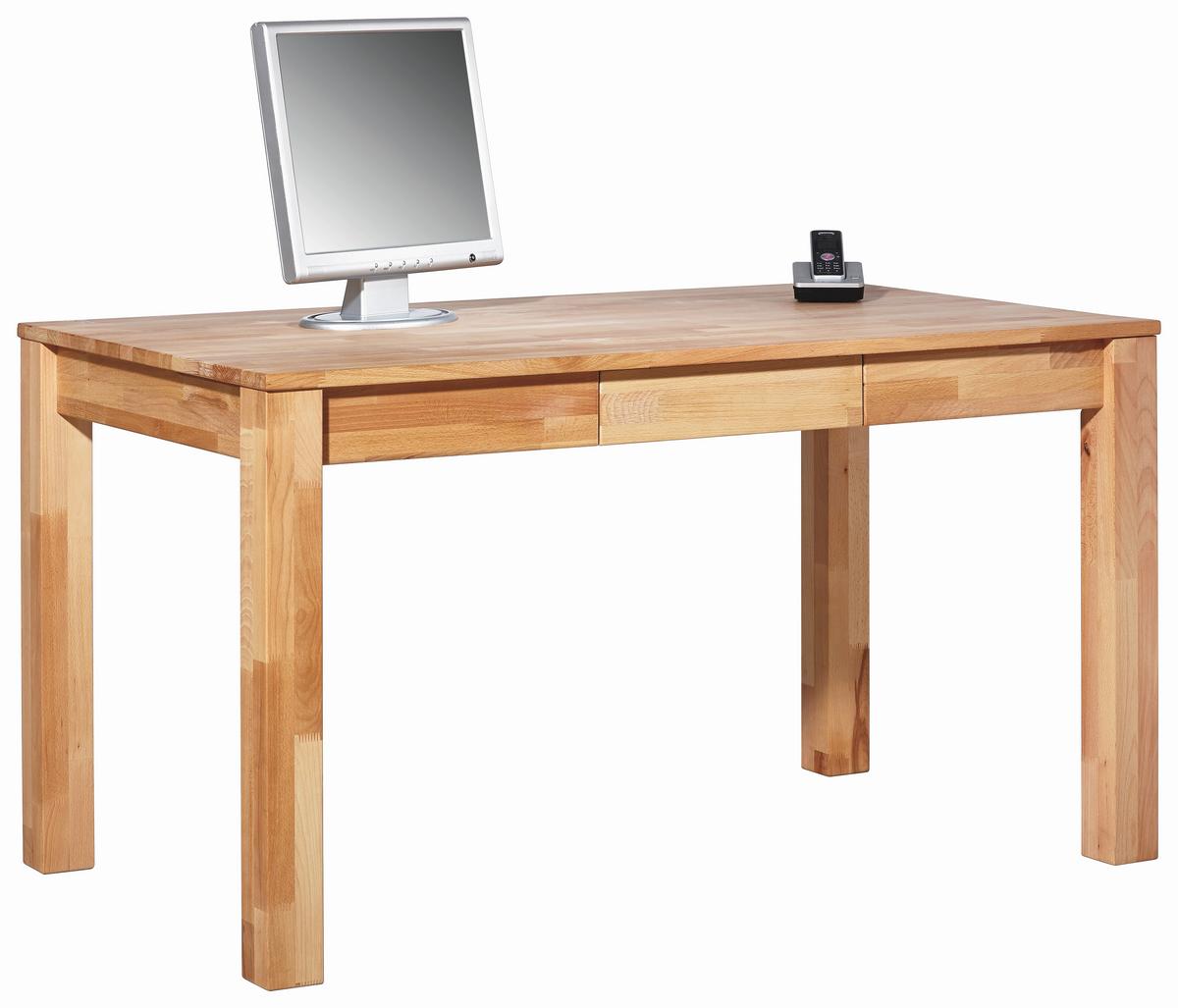 BIURKO OKLAHOMA - buk twardzielowy, Design, drewno (140/80/76cm) - Carryhome