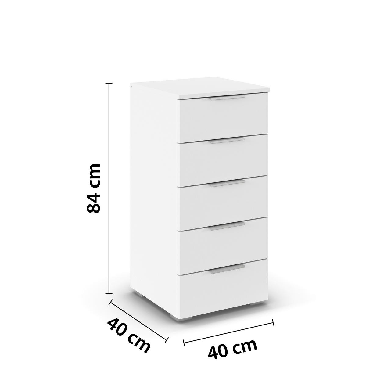 NOPTIERA MARS 5L - alb, Basics, material pe bază de lemn (40/84/40cm) - Modern Living