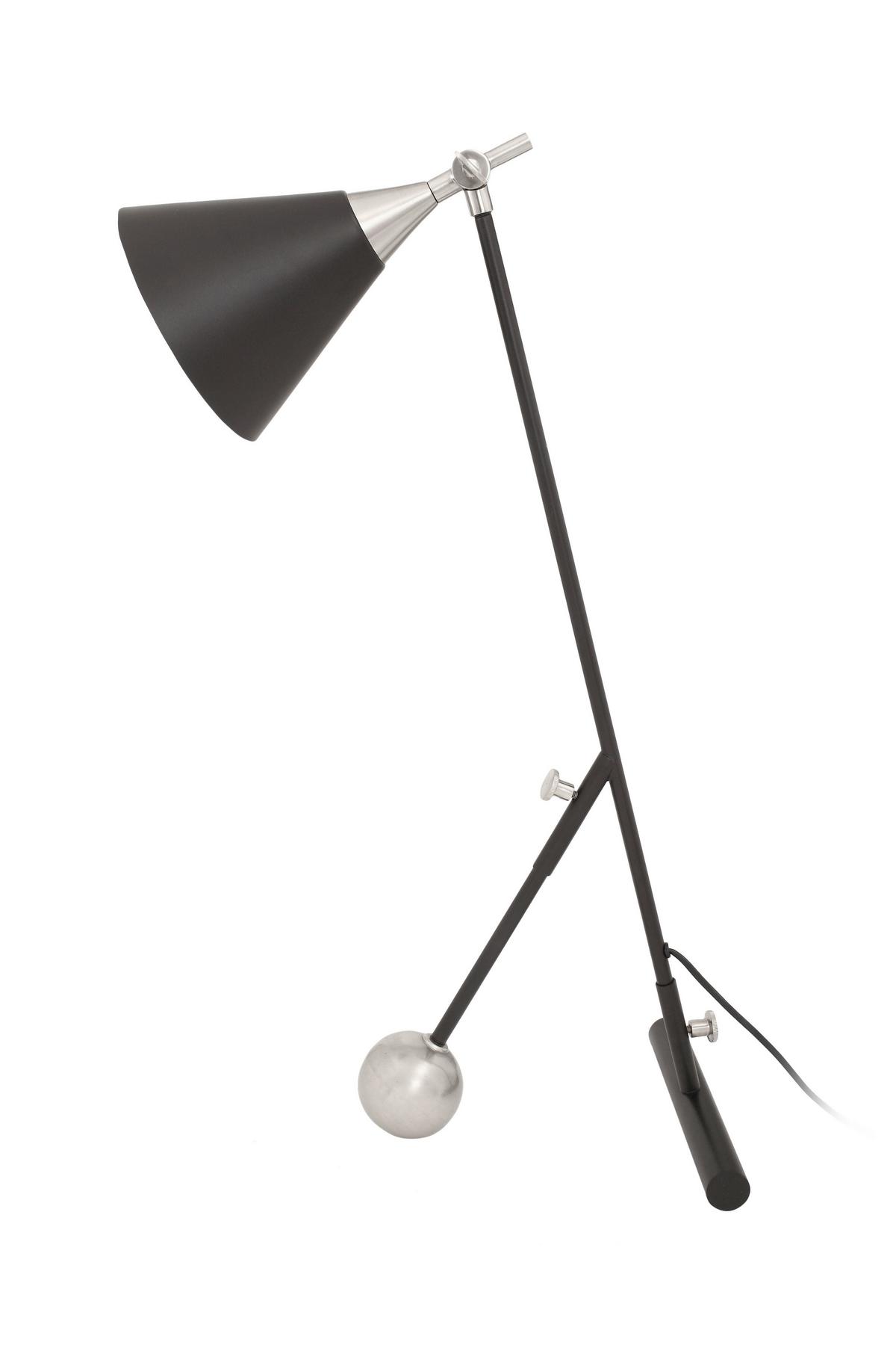 Stehleuchte Nt27h-Siv - Goldfarben/Schwarz, Design, Kunststoff/Stein (23/76/32cm) - Kayoom