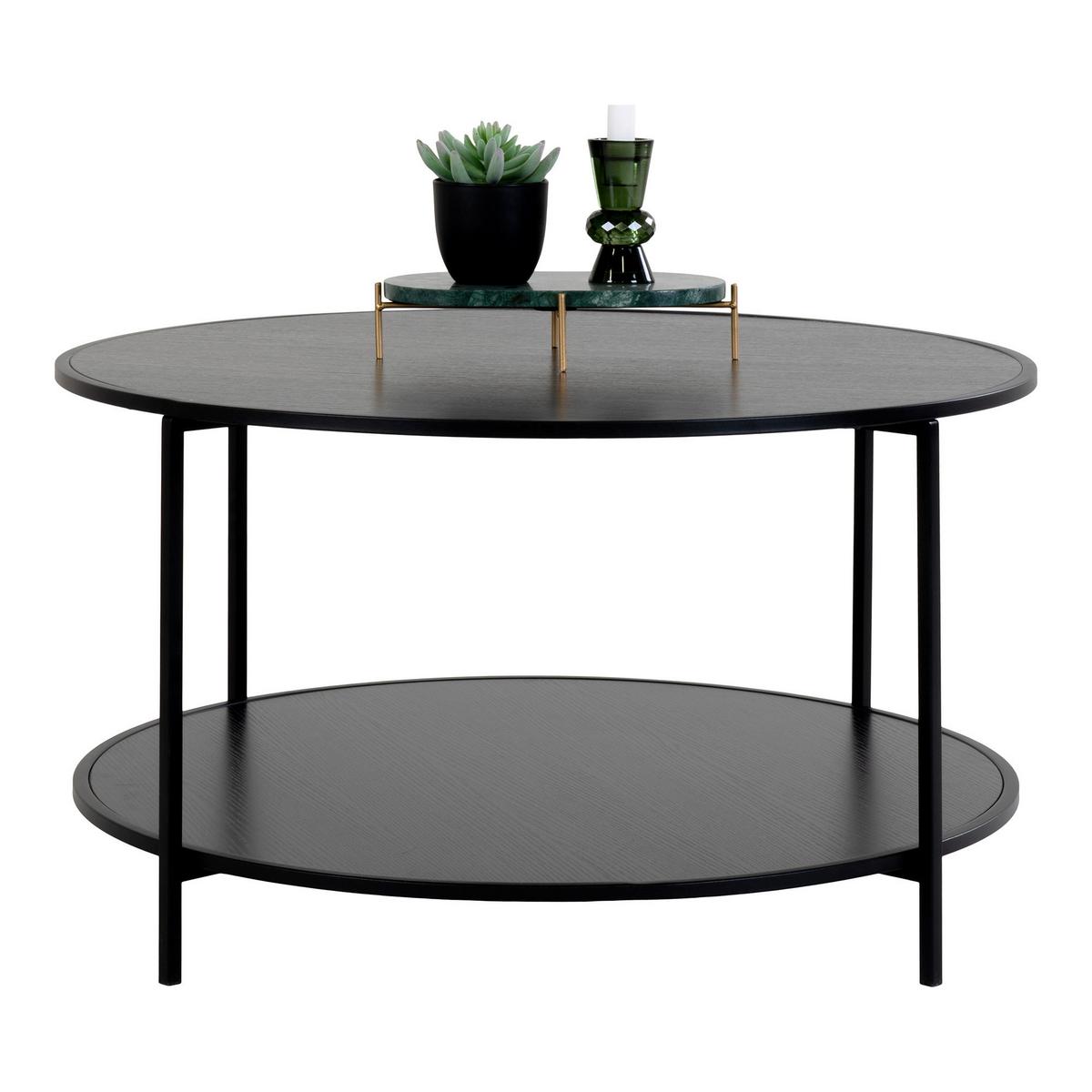 Couchtisch Vita Schwarz ca. 80x80x45 cm - Schwarz, Design, Holzwerkstoff (80/80/45cm) - MID.YOU