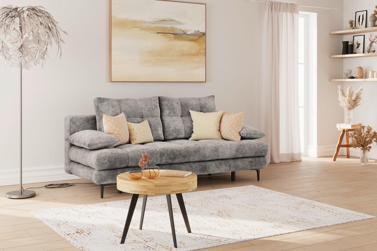 Trosjed Perla - siva/crna, Konvencionalno, tekstil/metal (203/94/96cm)