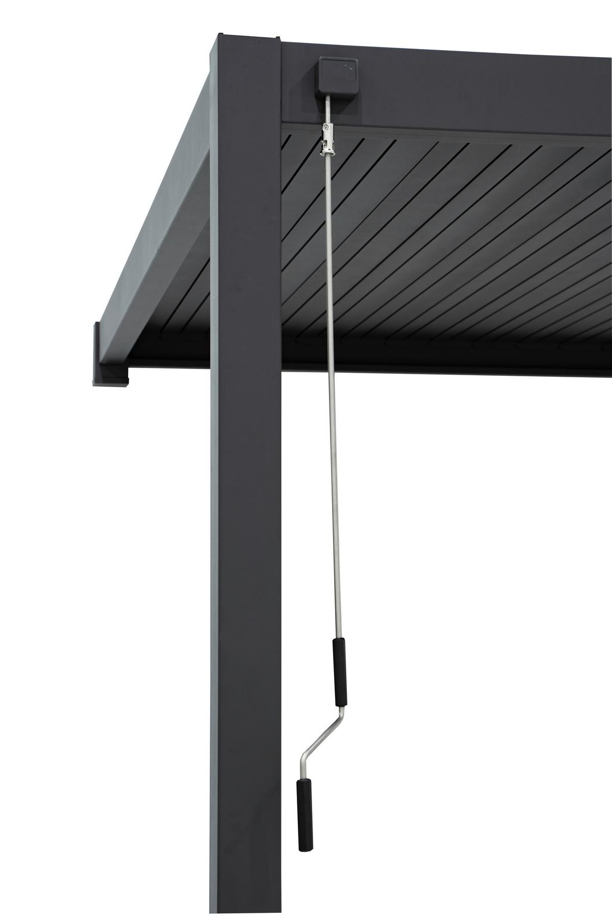 Pergola Deluxe Anthrazit, 300x530cm - antracit, Moderno, kovina (530/250/300cm) - Gardenson