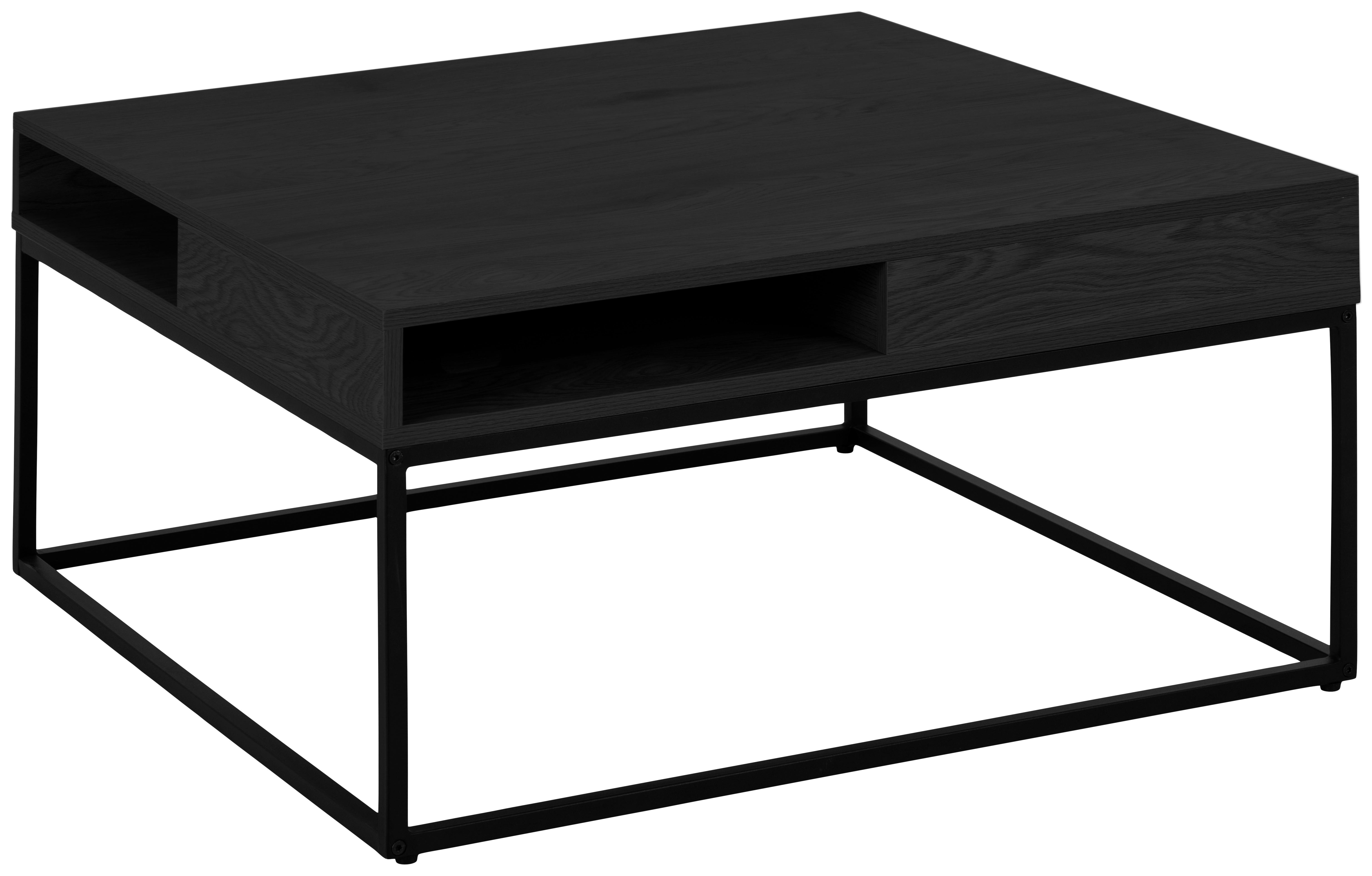 STOLIK KAWOWY WILLFORD - czarny, Trend, materiał drewnopochodny/metal (80/80/40cm) - MID.YOU
