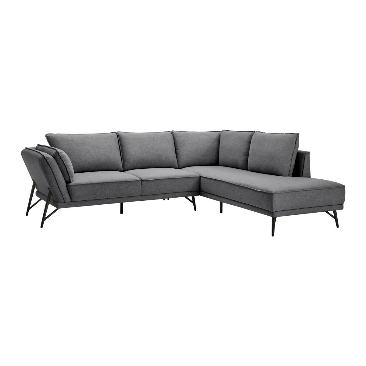 Kutna Garnitura Hanna - tamno siva/crna, Moderno, drvo/metal (260/87/217cm) - Bessagi Home