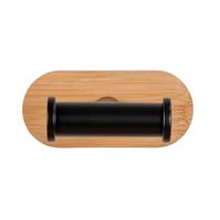 Handtuchhaken in Schwarz - Schwarz/Naturfarben, Modern, Holz/Metall (10/4,5/7cm) - Mömax