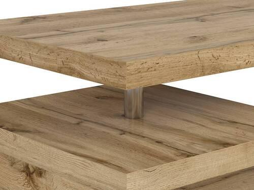 STOLIK KAWOWY GLIMP COFFEE TABLE - dąb wotan, Design, materiał drewnopochodny (120/60/45cm)