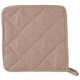 Topflappen Evelin Hellbraun Baumwolle - Hellbraun, Textil (20/20cm) - MÖMAX modern living