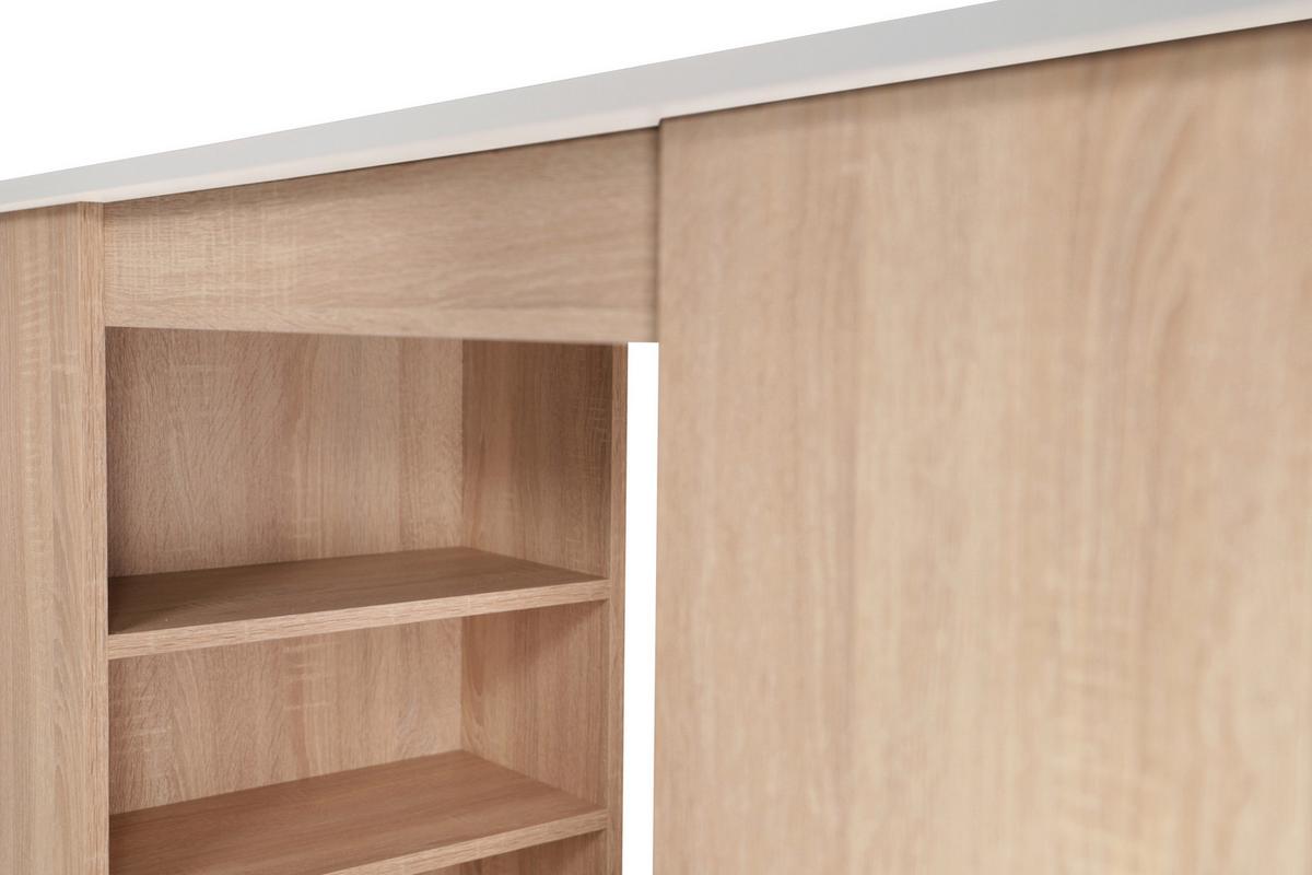 Barska Miza Merle, Barva Hrasta, Bela, 103x50cm - barve hrasta/bela, Design, leseni material (103/50/115cm) - Respekta