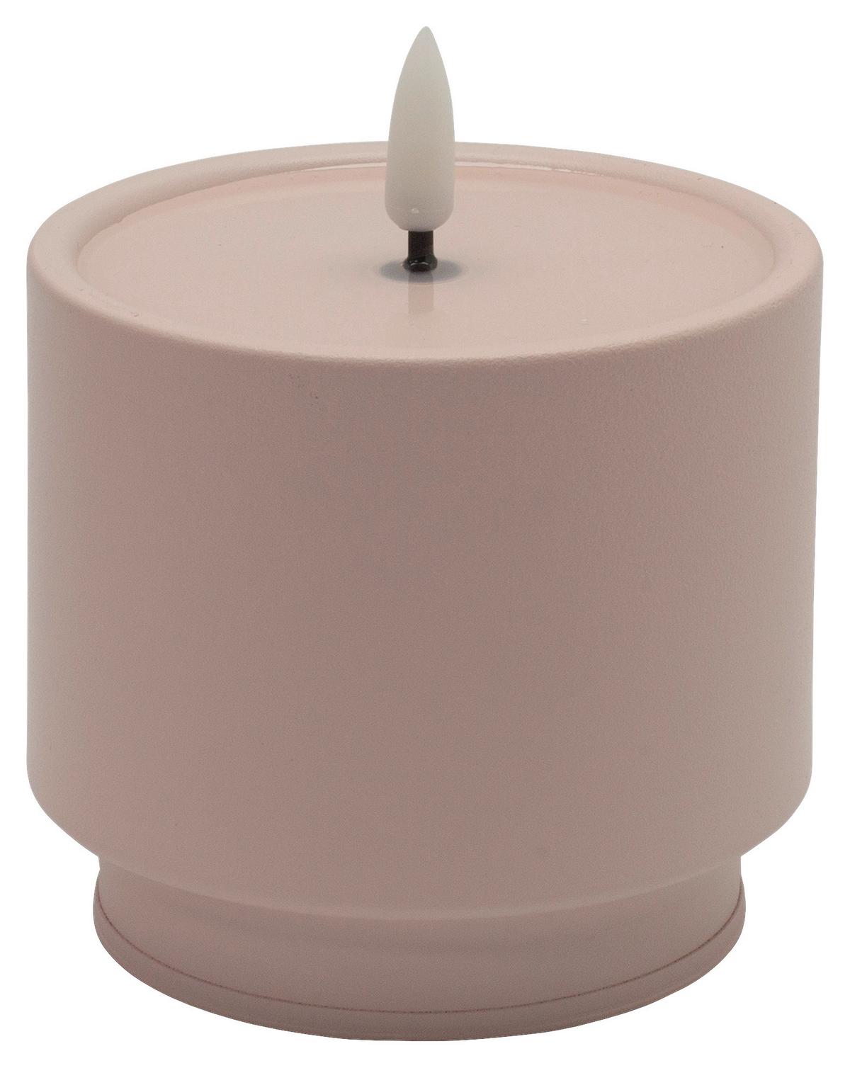 LED-Kerze Belly diverse Farben - Hellrosa/Lila, MODERN, Kunststoff/Metall (9/8,5cm) - Mömax