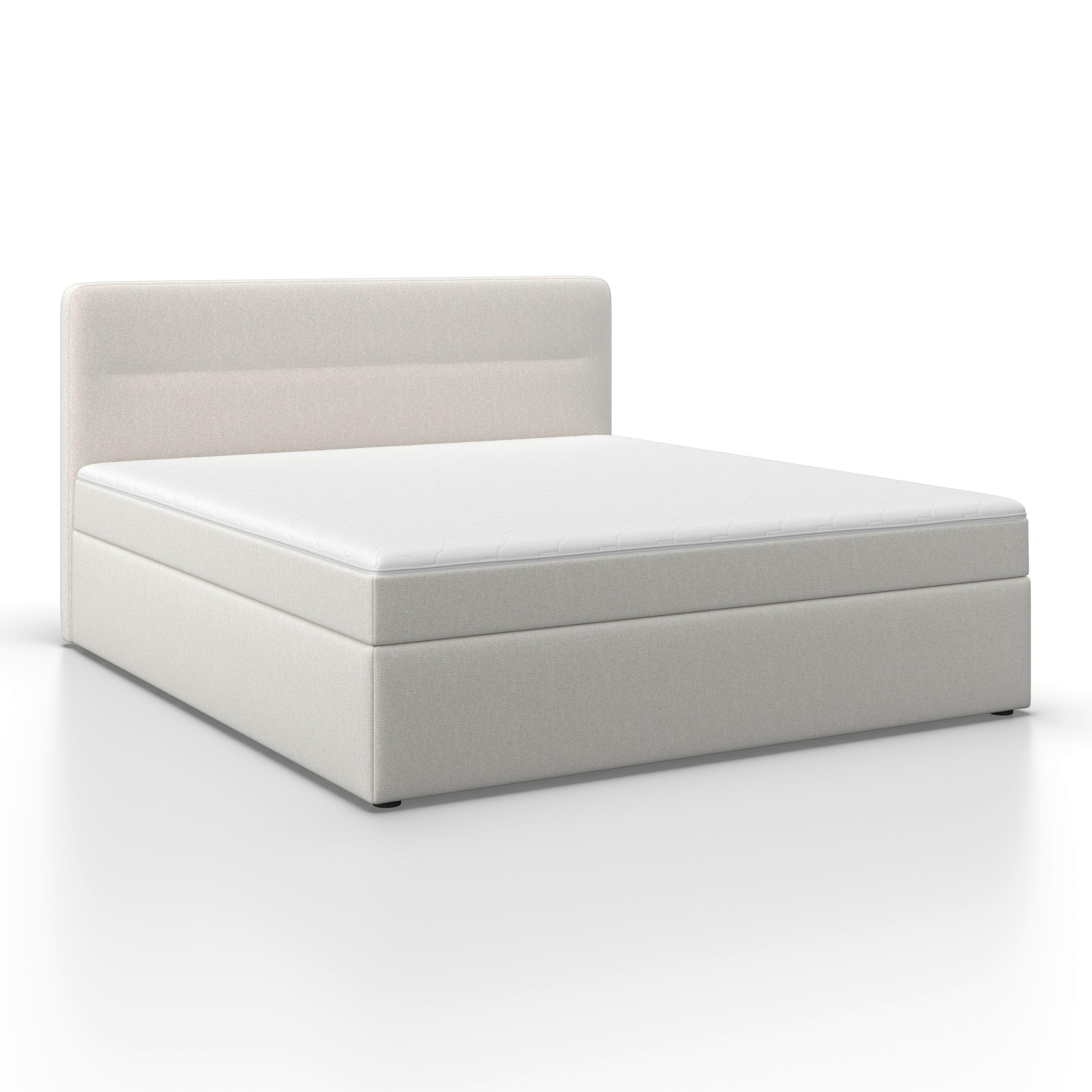 Box Ágy Marco - bézs, Modern, textil/fa (160/200cm) - Bessagi
