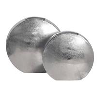 DEKOVASE Dekovase 2er Set Silber - Silberfarben, Design, Metall (35/34/13,5cm) - Livetastic