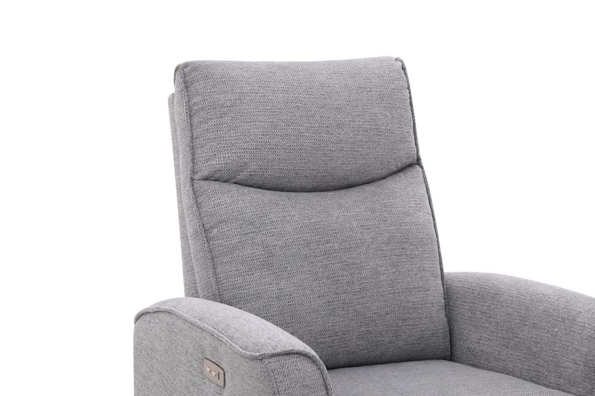 Tv Fotelj Leon, Temno Siva, Relaks Funkcija - temno siva/črna, Basics, kovina/umetna masa (80/102/96cm) - Ondega