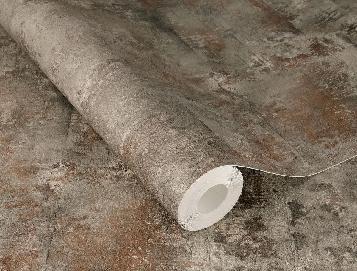 Tapete Atlas Grau - Grau, Design, Textil (600/53cm) - Tesa