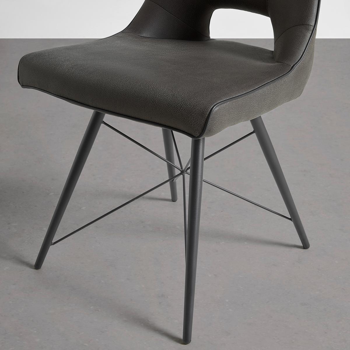 chaise in Grau - Schwarz/Grau, Modern, Holz/Textil (47/91.5/62cm) - Mömax