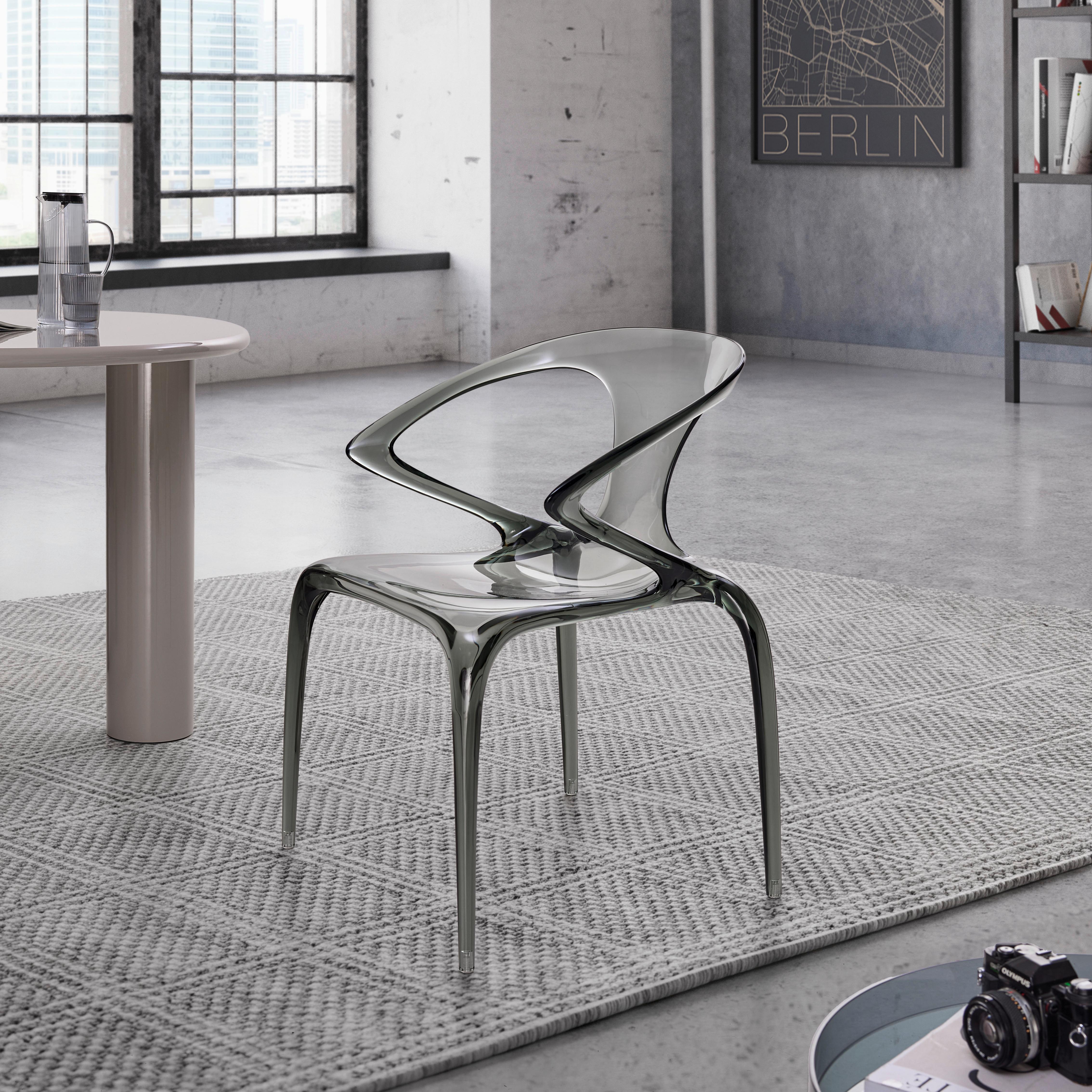DESIGNFÅTÖLJ LIAS -TREND- - grå, Modern, plast (59/80/55cm) - Premium Living