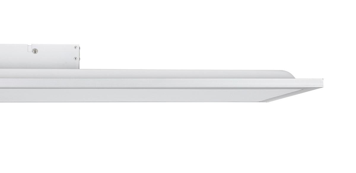Led Mennyezeti Lámpa Cornelius - ezüstszínű/fehér, Modern, műanyag/fém (120/30/7,5cm) - Mömax