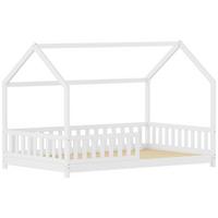 Bodenbett Kids - Weiss/Naturfarben, Konventionell, Holz (120/200cm) - Mömax