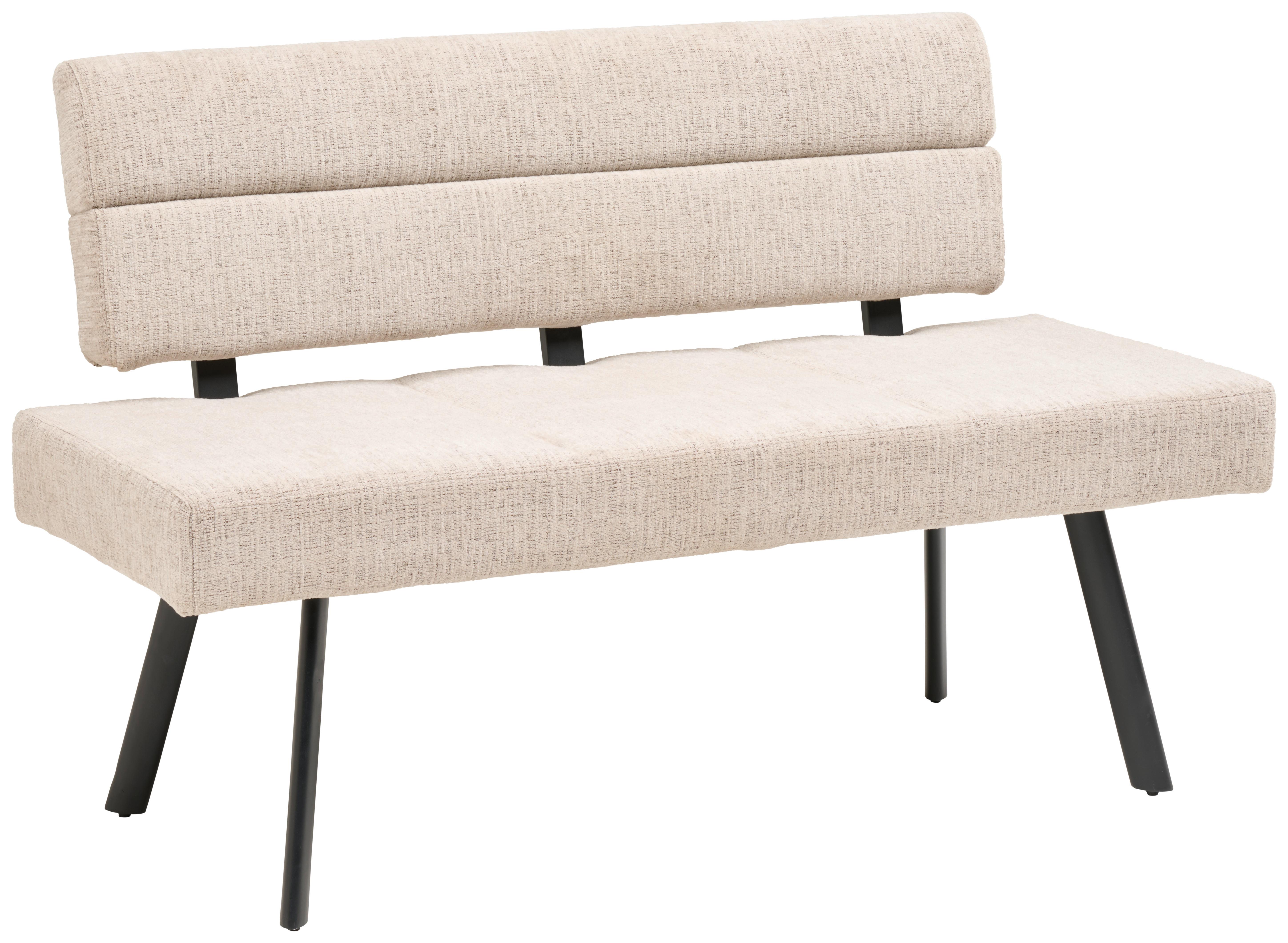 ŁAWKA PAROS - beżowy/czarny, Konventionell, metal/tkanina (140/88/62cm) - Livetastic