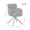 STOL MED ARMSTÖD LIORA - grön/svart, Modern, metall/textil (57,5/84/61cm) - Bessagi Home