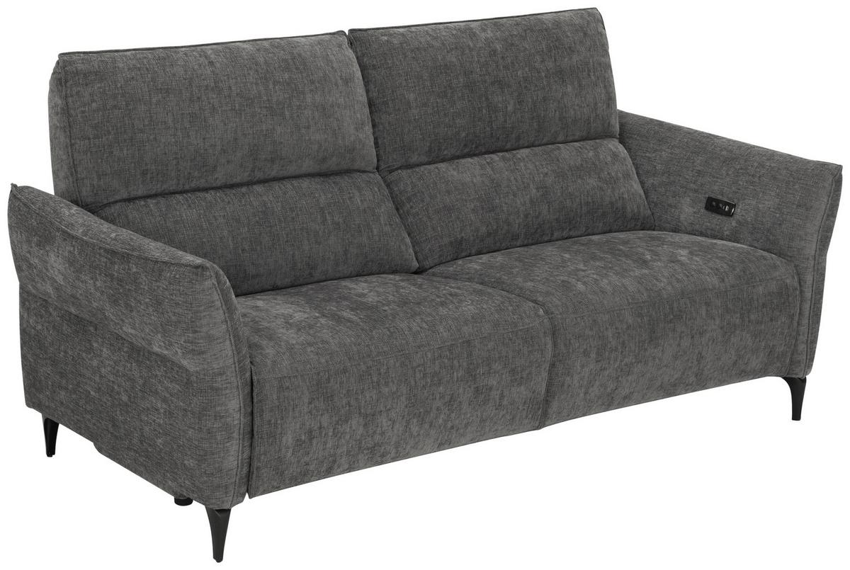 2-Sitzer-Sofa Cape Town Dunkelgrau - noir/gris foncé, Modern, métal/textile (200/98/93cm) - Mömax