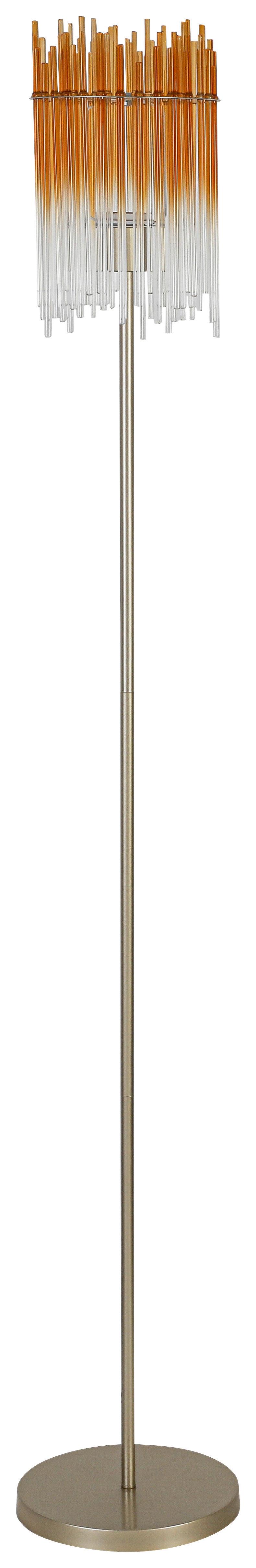 GOLVLAMPA STAB - bärnstensfärgad/champagne, Modern, metall/glas (25l)
