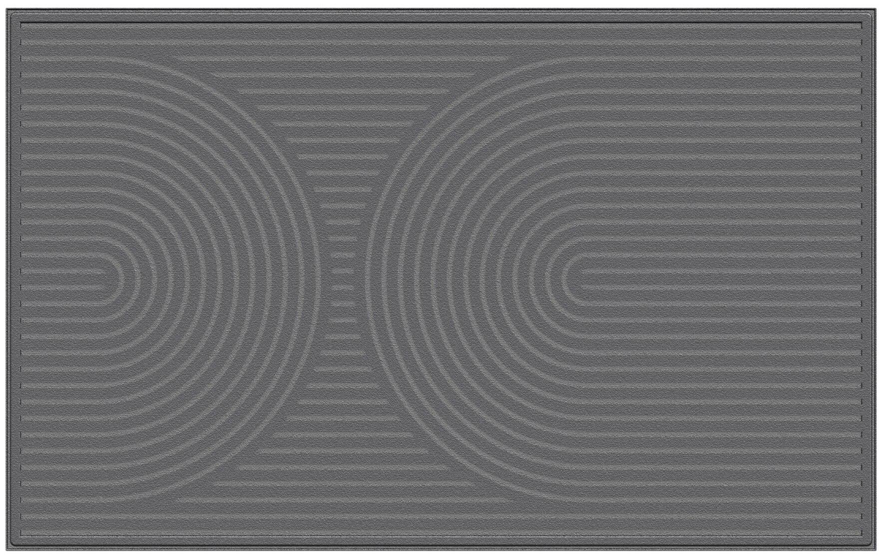 Fußmatte Oskar Schwarz ca. 50x80cm - Schwarz, KONVENTIONELL, Textil (50/80cm)