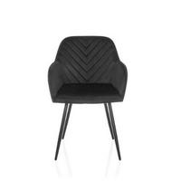 Naslanjač Charvelle, Črna - črna, Moderno, kovina/tekstil (55/86/58cm) - MID.YOU