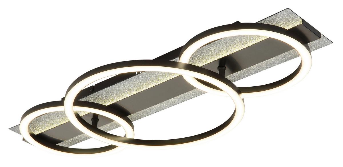 Led Stropna Svjetiljka Norberto - bijela/srebrne boje, Design, metal/plastika (62,2/30/8,8cm) - Globo