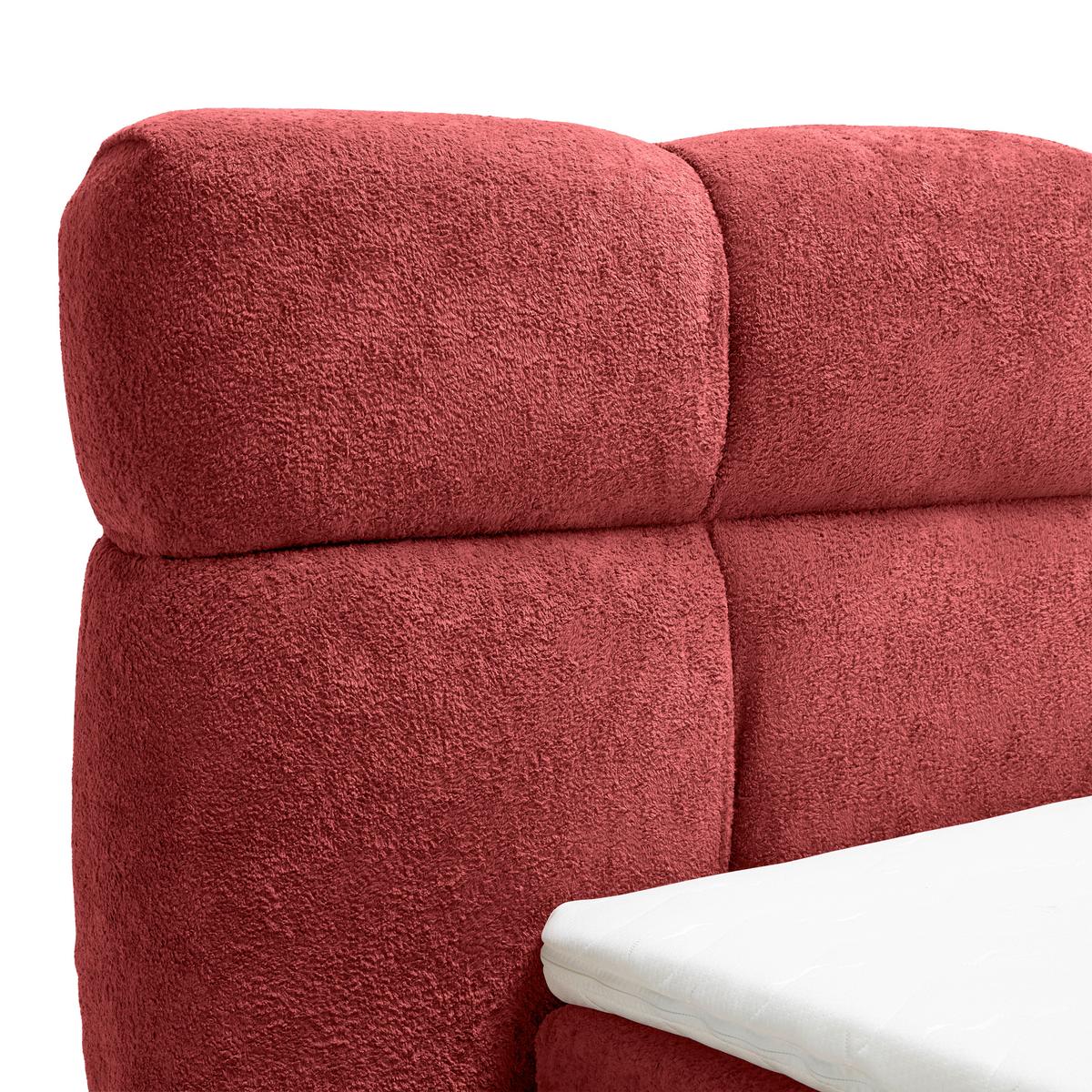 Polsterbett Monte Rot Ca. 140x200cm - Rot/Schwarz, Konventionell, Kunststoff/Textil (140/200cm) - Based