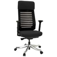 Vrtljivi Stol Asgon, Črna - črna/barve aluminija, Moderno, kovina/umetna masa (68/119/55cm) - MID.YOU