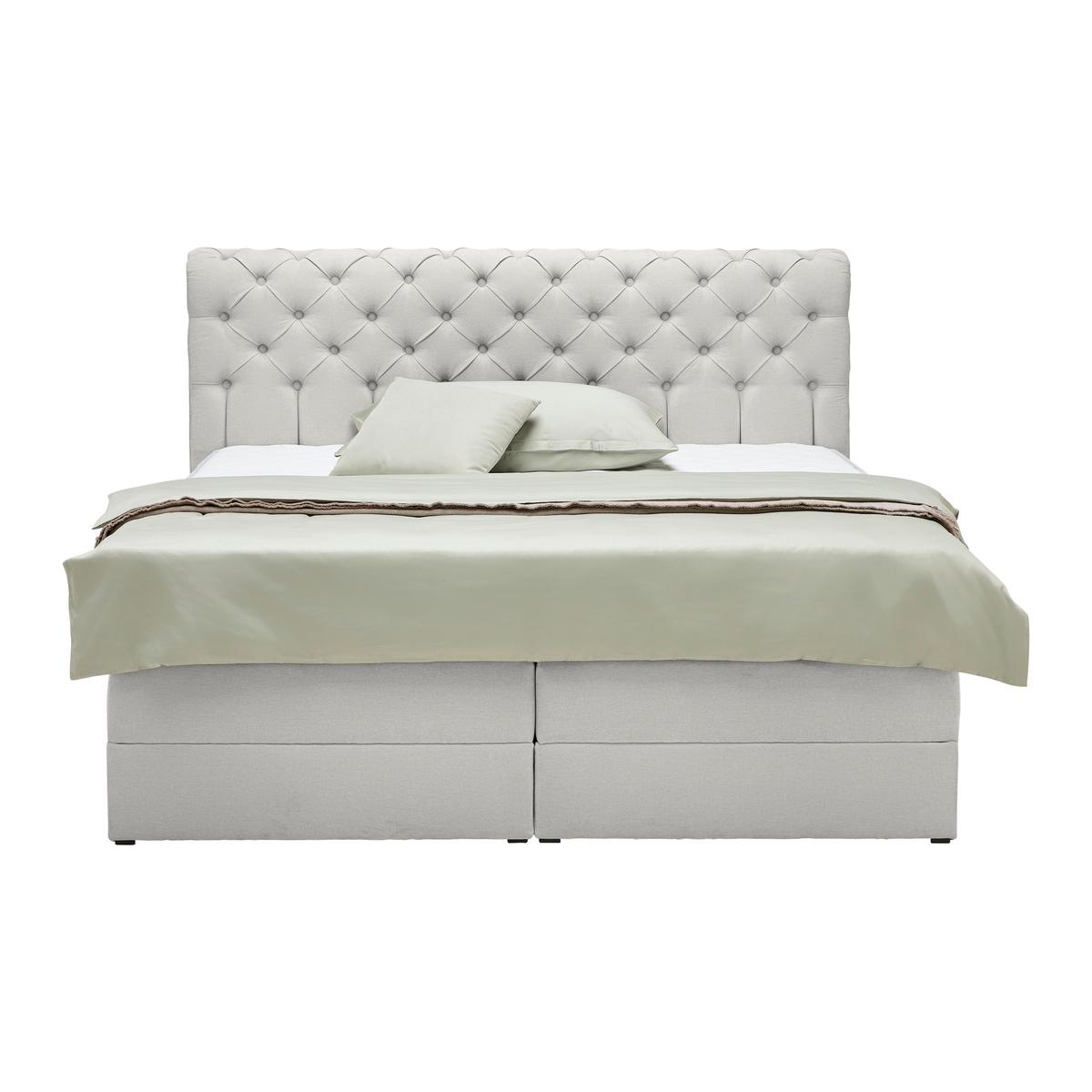 Boxspringbett Belano Grau ca. 180x200cm - Grau, Konventionell, Holz/Holzwerkstoff (180/200cm) - Premium Living