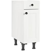 Schubkastenunterschrank Cascada Weiß - Schwarz/Weiß, MODERN, Holzwerkstoff/Metall (30/87/56cm) - Nobilia