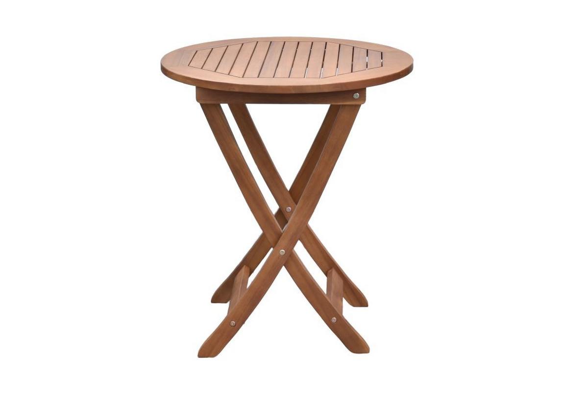 Vrtna Miza Fred, Masivno - naravne barve, Moderno, les (65/65/1cm) - Gardenson